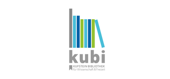 Bunte Balken in blau und grün mit kubi Schriftzug