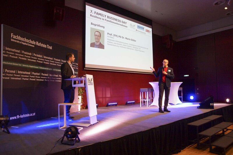 Begrüßung durch Mario Döller im Rahmen des 7. Family Business Days an der HOK.