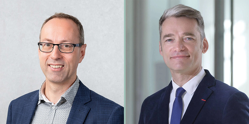 Vize-Rektor der HOK Mario Döller und Philippe Gréciano, Präsident der Deutsch-Französischen Hochschule beim Management Forum im April 2026