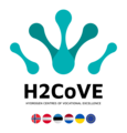 Logosymbol des Forschungsprojekts mit Länderflaggen der 5 Partnerländer plus EU-Flagge | © H2CoVE