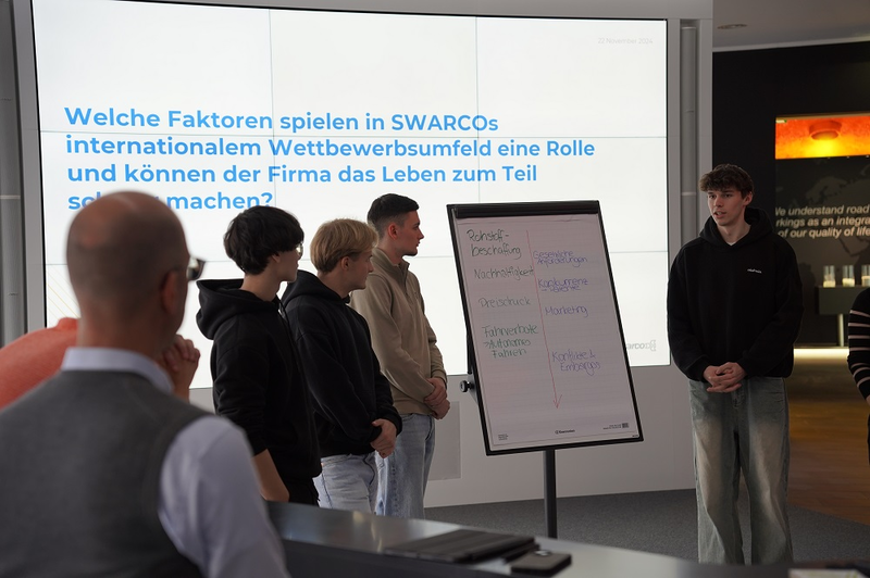 Studenten präsentieren Ihre Ergebnisse