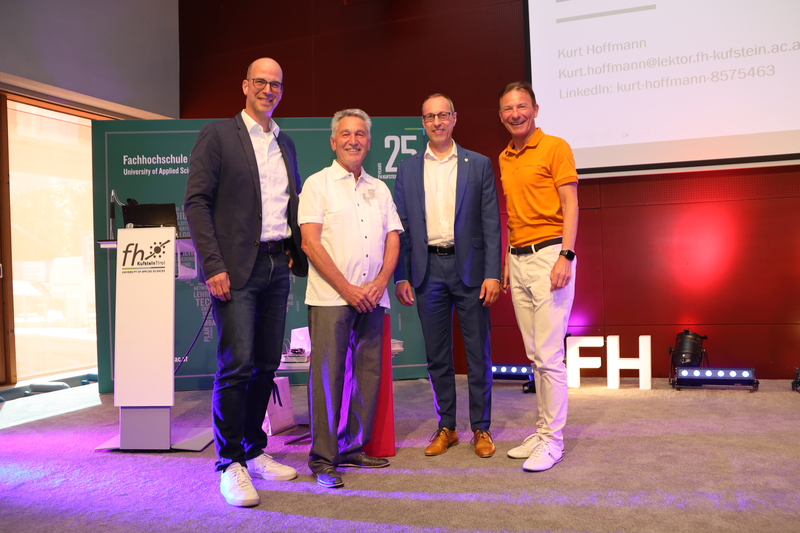 Prof. (FH) Dr. Peter Dietrich, Prof. (FH) Mag. Kurt Hoffmann, Prof. (FH) PD Dr. Mario Döller und Prof. (FH) Dr. Thomas Madritsch.
